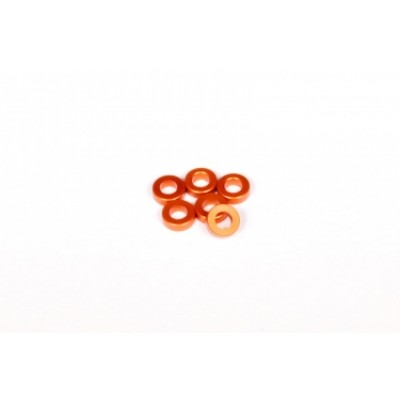 Hliníkové podložky 2x6mm oranžové (6 ks.)