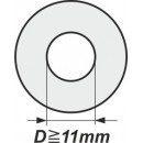 Washers with internal diameter D> 11mm