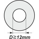 Washers with internal diameter D> 12mm