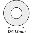 Washers with internal diameter D> 13mm