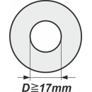 Washers with internal diameter D> 17mm