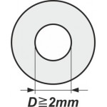 Washers with internal diameter D> 2mm