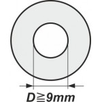 Washers with internal diameter D> 9mm